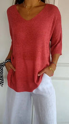 Women loose fit top casual relaxed silhouette multiple colours