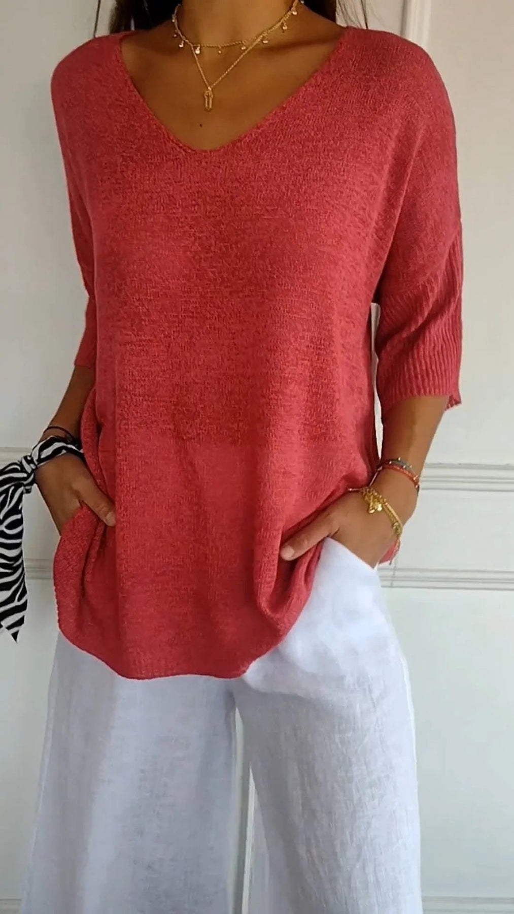Women loose fit top casual relaxed silhouette multiple colours