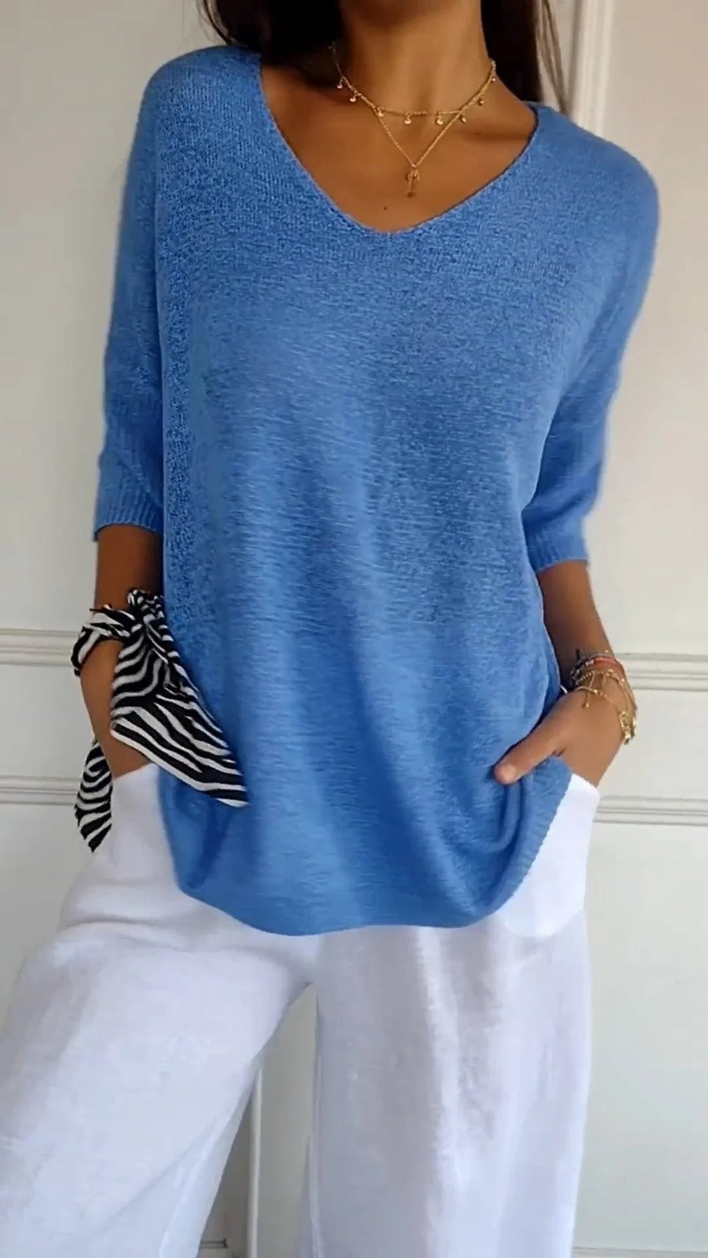 Women loose fit top casual relaxed silhouette multiple colours