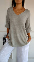 Women loose fit top casual relaxed silhouette multiple colours