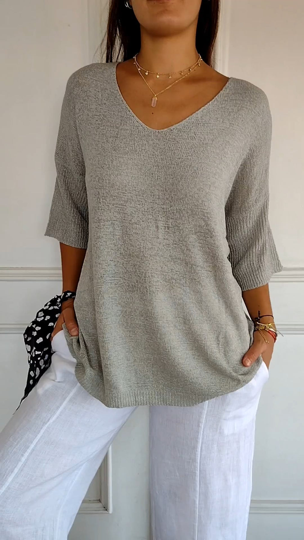 Women loose fit top casual relaxed silhouette multiple colours