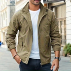 Men cargo jacket lightweight multi pocket relaxed fit