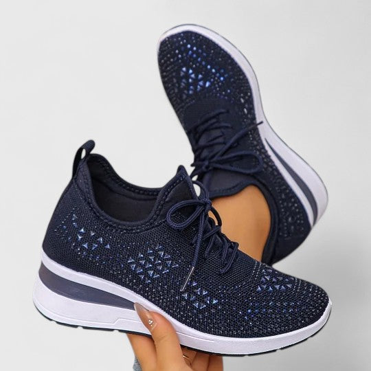 Women orthopedic sneakers with wide toe box and arch support