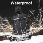 Anti-theft water-resistant backpack with USB charging port fits laptops up to 15.6 inches