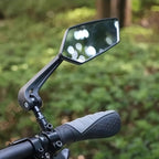 HD adjustable bicycle rearview mirrors 2-pack, universal fit for bike and e-bike, 23cm flat lens
