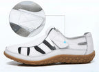 Orthopedic Sandals Women Soft Leather Gladiator Cut Out Flexible Sole