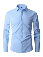 Men slim fit button up shirt classic collar available in multiple colors