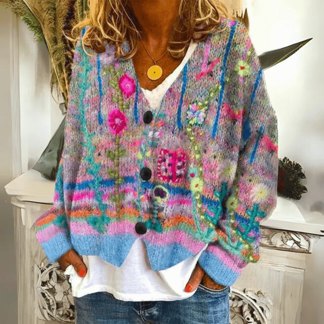 Women knit cardigan slim fit lightweight soft knitwear