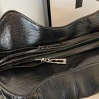 Women's vegan leather shoulder bag crossbody, multiple pockets everyday handbag