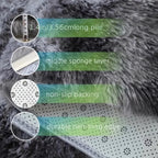 Round plush rug tie-dye soft non-slip, living room bedroom yoga mat