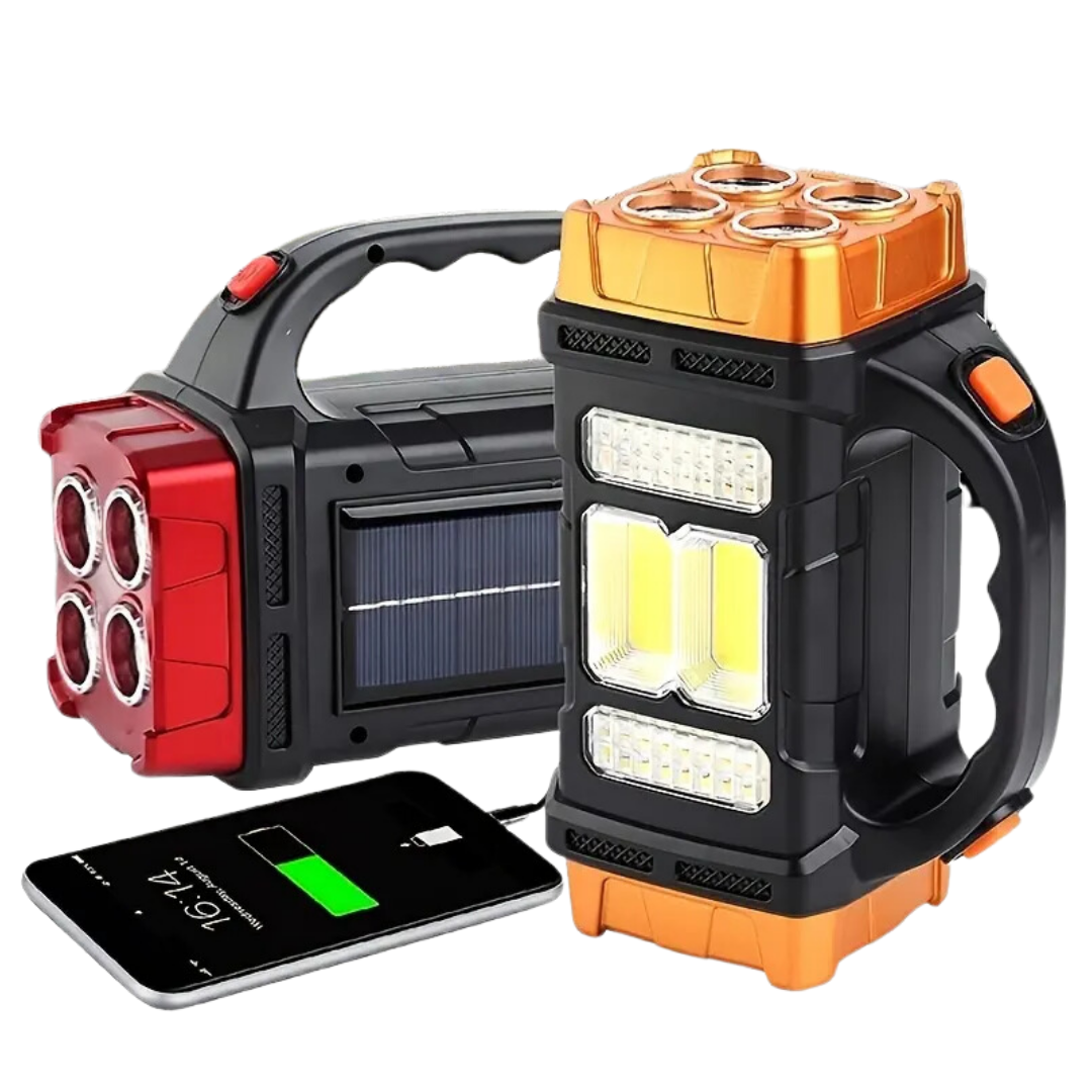 Solar emergency lantern 3-in-1 flashlight and powerbank, IP44 waterproof, 230g portable