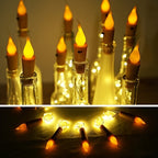 LED bottle lights battery-powered cork design 10 pack for Christmas and party decoration