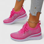 Women orthopedic sneakers with wide toe box and arch support