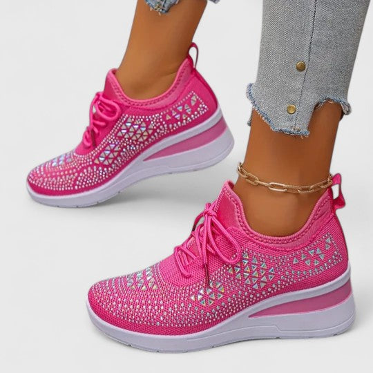 Women orthopedic sneakers with wide toe box and arch support