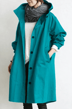 Women's lightweight waterproof rain cape, packable and stylish