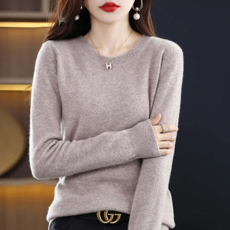 Women knit sweater pullover long sleeve in multiple colours