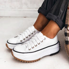 Women's casual lace-up sneakers, lightweight and non-slip sole