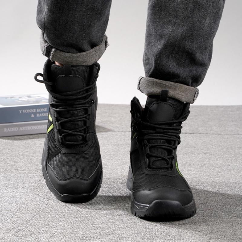 Steel toe safety shoes high top breathable mesh anti-puncture EU 36-48
