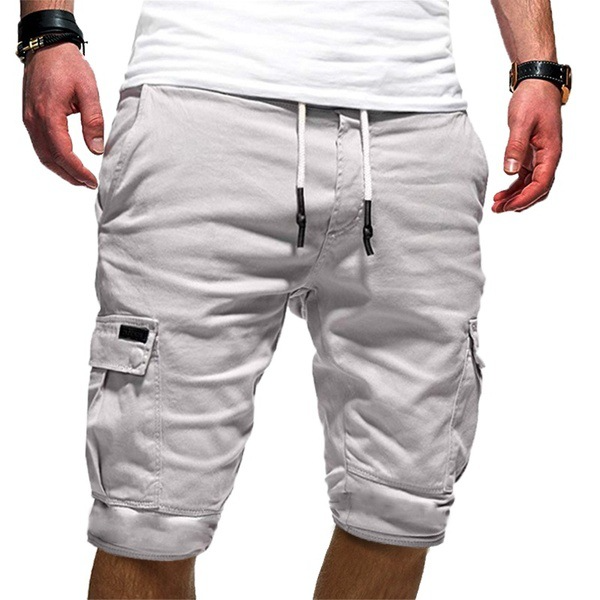 Mens shorts cargo casual multi pocket lightweight breathable relaxed fit