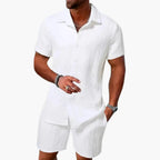Men's polo shirt and shorts set casual matching co-ord summer outfit