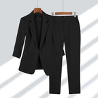 Women's 2-piece suit set with tailored blazer and trousers, office formal wear
