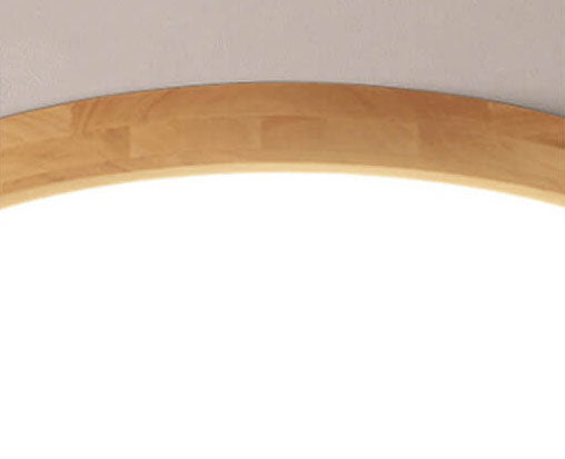 Flush mount ceiling light Nordic solid wood round LED 30CM ultra-thin