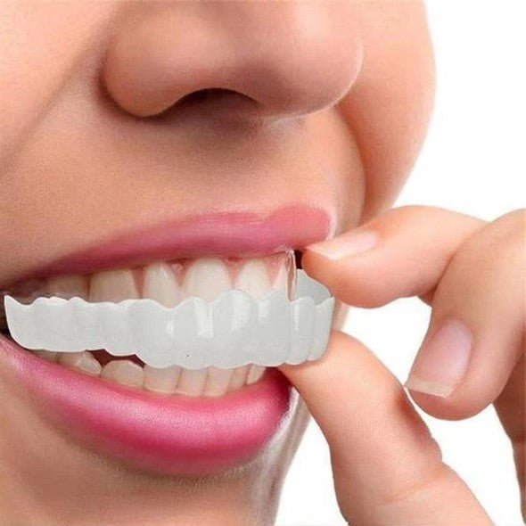 Clip-on veneers upper and lower set snap-on smile cover for stained or crooked teeth