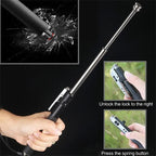 Self-defense walking stick with anti-slip grip and one-click mechanism, alloy urban safety