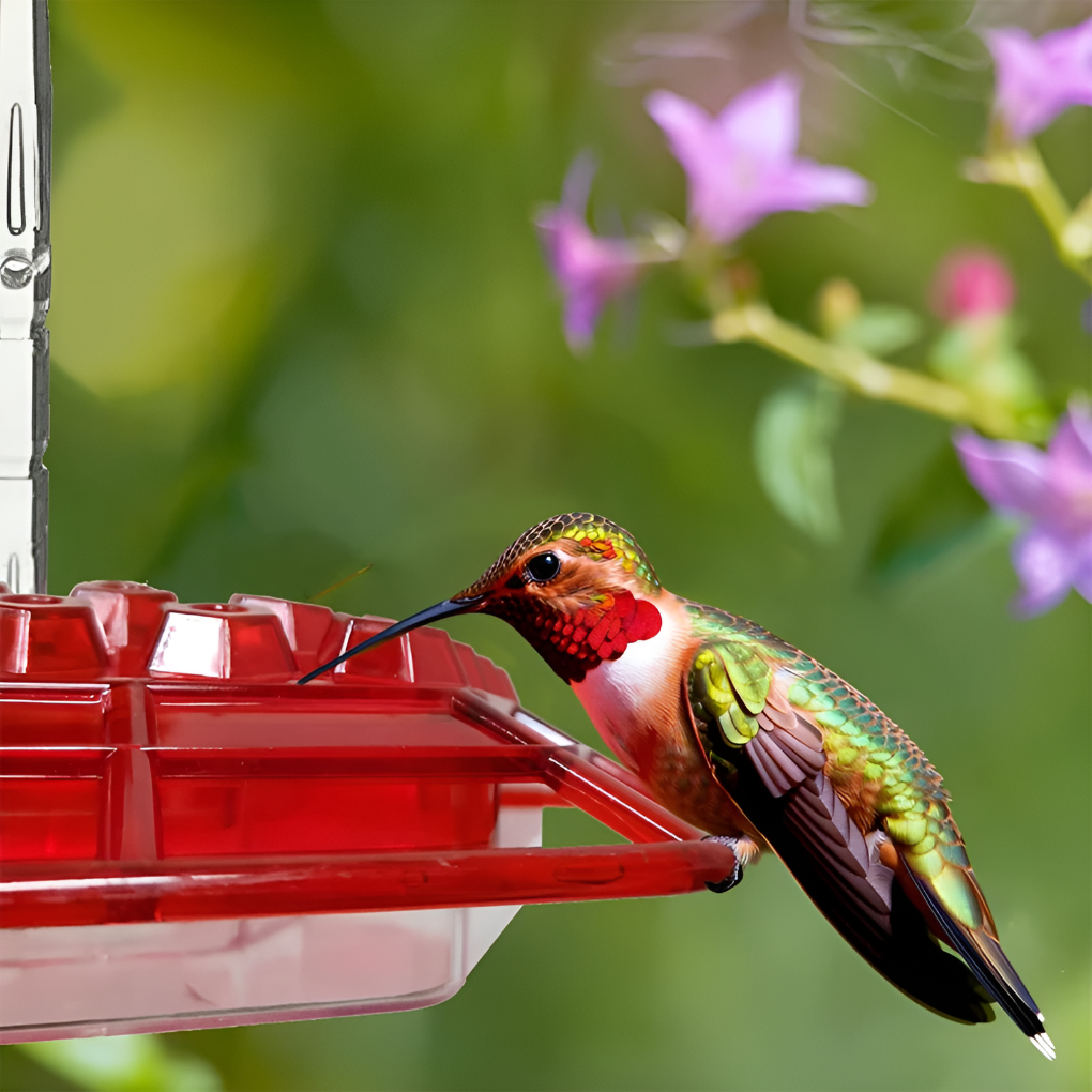 Ant proof hummingbird feeder 30 port 12oz UV-resistant polycarbonate with built-in ant moat