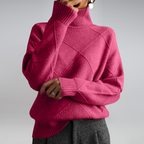 Women's cashmere turtleneck sweater, soft and warm roll neck pullover in multiple colors