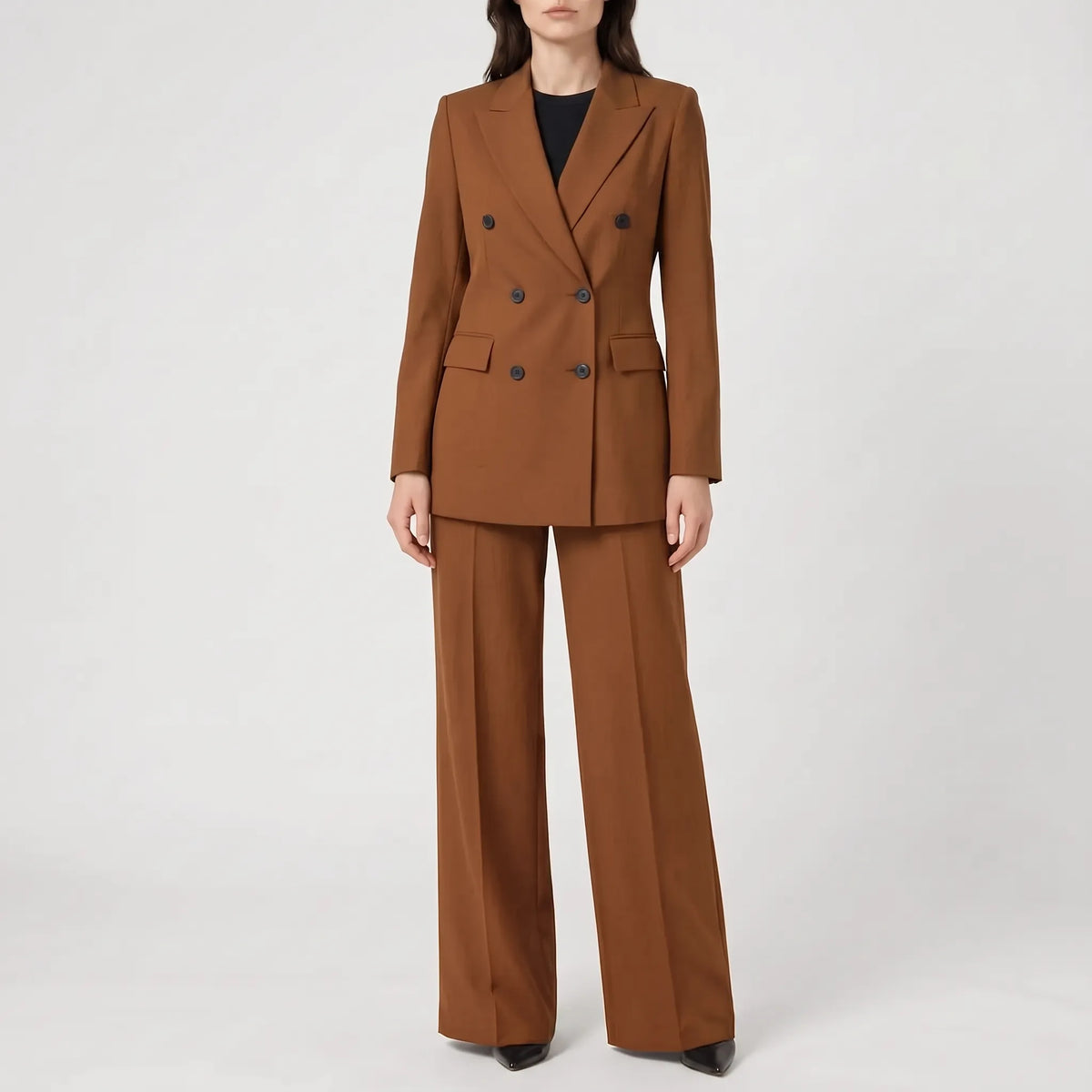Women's pant suit 2-piece tailored fit office wear, blazer and trousers set