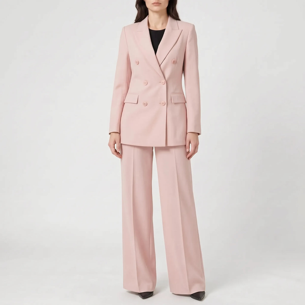 Women's pant suit 2-piece tailored fit office wear, blazer and trousers set