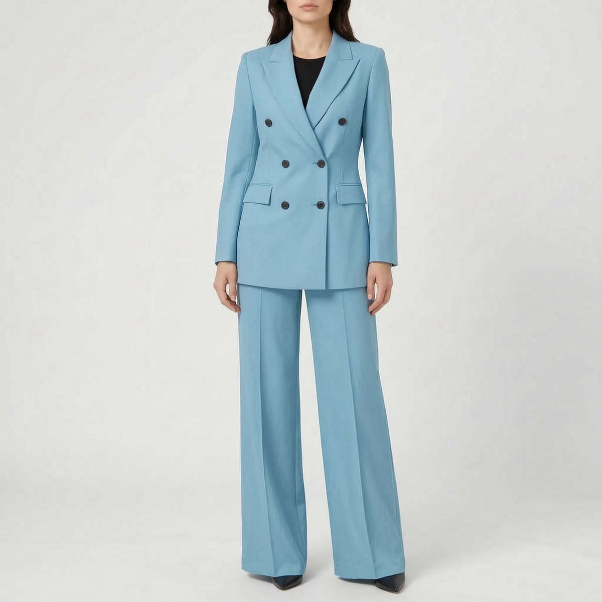 Women's pant suit 2-piece tailored fit office wear, blazer and trousers set