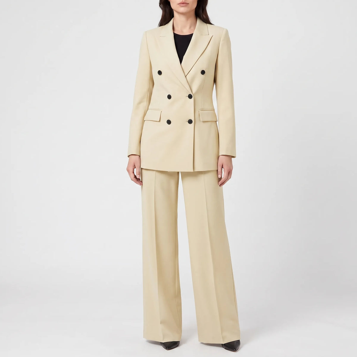 Women's pant suit 2-piece tailored fit office wear, blazer and trousers set
