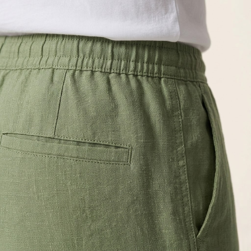 Men's linen trousers straight cut lightweight summer casual