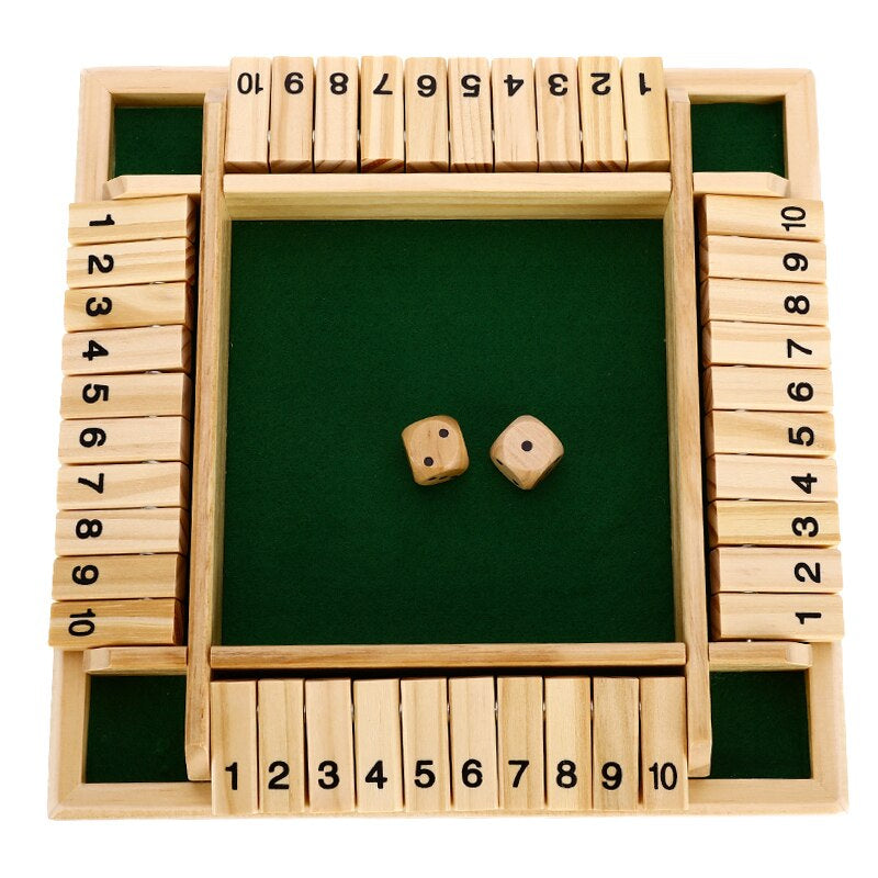 Family board game wooden addition strategy dice flaps ages 3+
