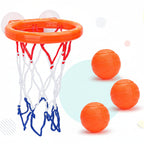 Bath basketball set with suction cup hoops and mini balls for kids