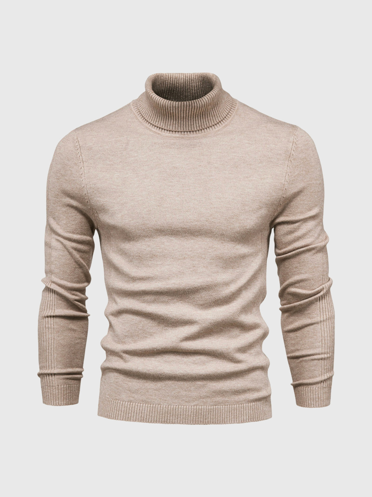Men's turtleneck sweater slim fit cotton, autumn winter