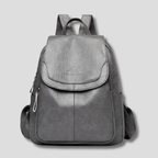 Women's leather backpack anti-theft embossed multi-pocket, adjustable straps