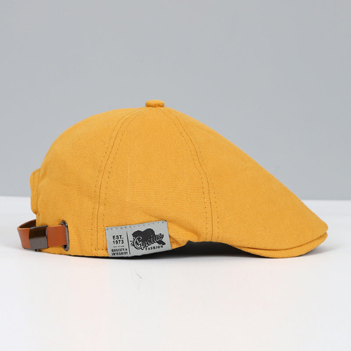 Men's adjustable beret in breathable fabric, unisex classic hat style