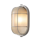 Retro industrial outdoor wall lamp cast aluminum E27, oval and round variants