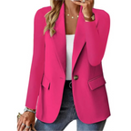 Women long sleeve casual blazer in multiple colours relaxed fit
