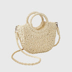 Women handbag natural style rounded silhouette lightweight casual bag