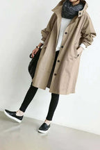 Women's lightweight waterproof rain cape, packable and stylish