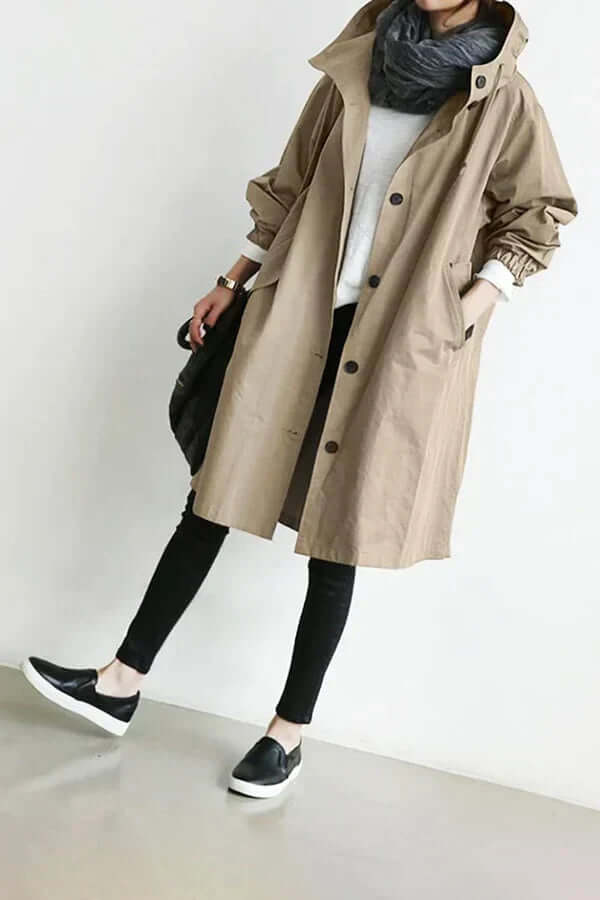 Women's lightweight waterproof rain cape, packable and stylish
