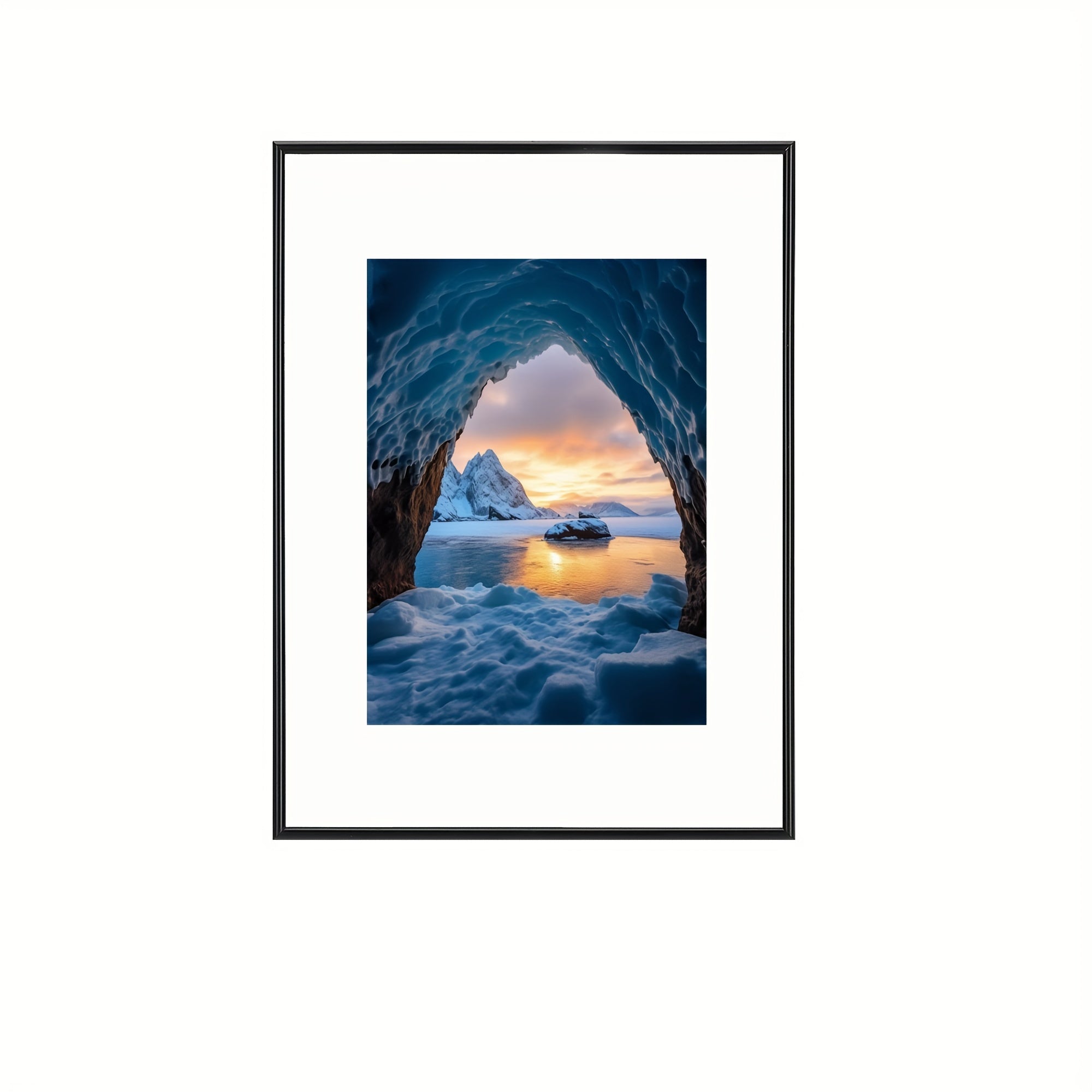 Black rectangular photo frame for wall and table display, classic design