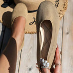 Women breathable knit non-slip sneakers lightweight slip-on casual shoes