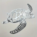 Metal sea turtle wall art handmade coastal nautical beach theme decor