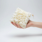 2-in-1 soap dispenser sponge, soft reusable shower accessory with ball grip