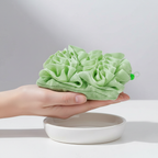 2-in-1 soap dispenser sponge, soft reusable shower accessory with ball grip